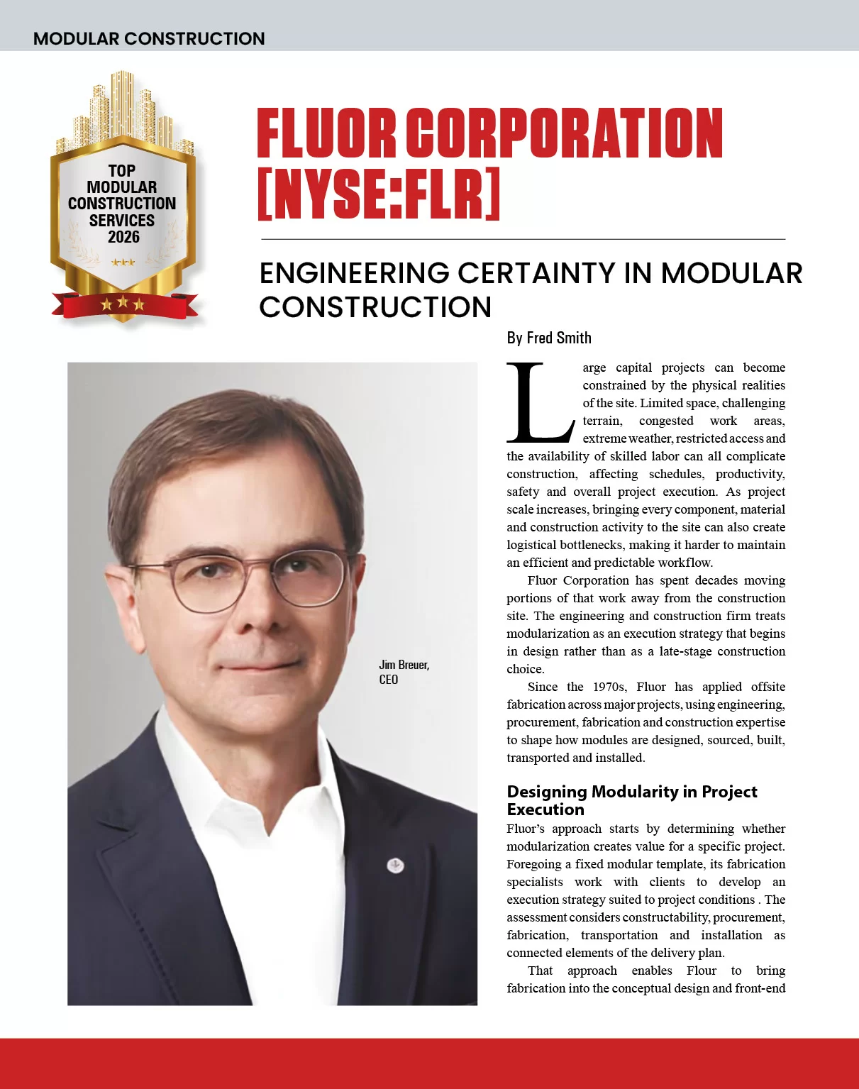 Fluor Corporation Engineering Certainty in Modular Construction | Construction Business Review