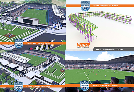 Western Steel Buildings to Supply Steel & Engineering Expertise for Fort Wayne FC Park.